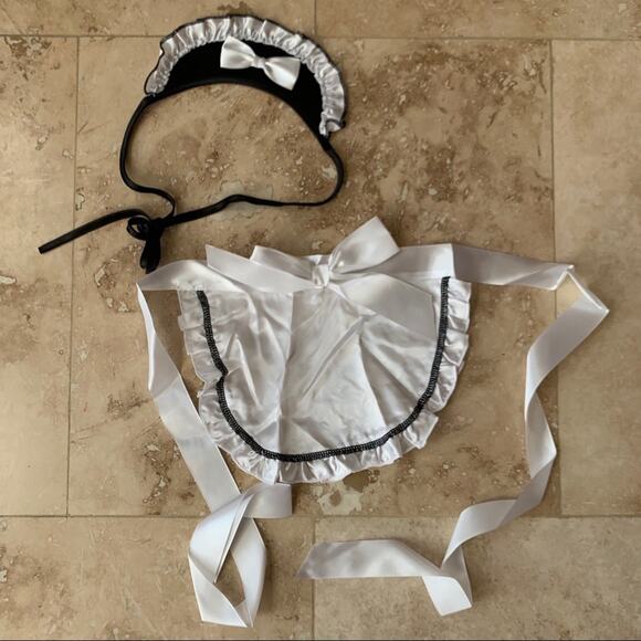 DREAMGIRL FLIRT BLACK APRON MAID DRESS COSTUME SET - Picture 3 of 8